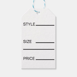 Simple Style Price Size Gift Tags