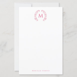 Simple Styled Monogram stationary