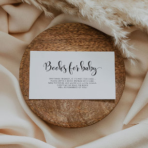 Simple stylish baby shower book request card