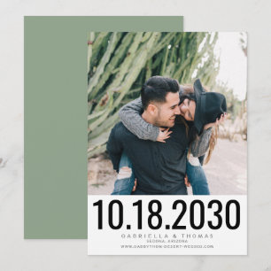 Simple Stylish Bold Photo Wedding Save The Date