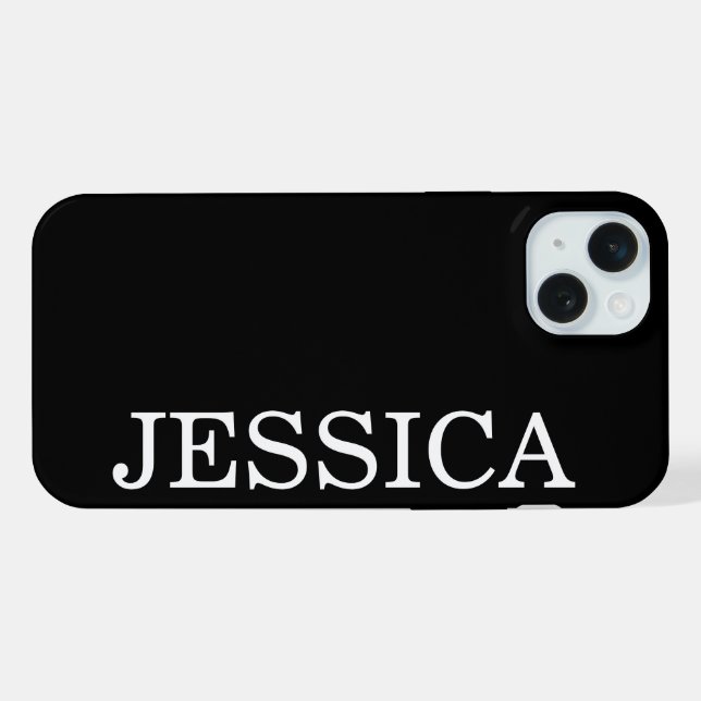 SIMPLE STYLISH CUSTOMIZED NAME MODERN MINIMALSTIC iPhone CASE (Back Horizontal)
