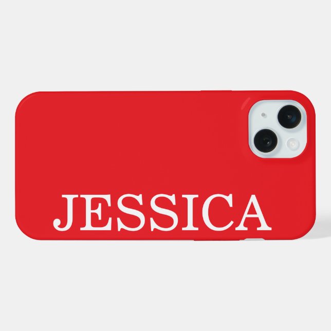 SIMPLE STYLISH CUSTOMIZED NAME MODERN MINIMALSTIC iPhone CASE (Back Horizontal)