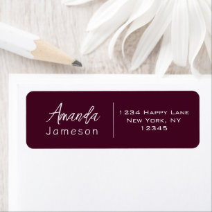 Simple Stylish Dark Red Modern Cursive