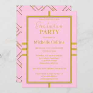 Simple Stylish Gold Border Invitation
