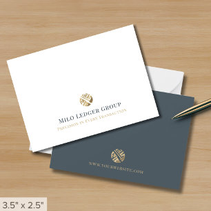 Simple Stylish Gold Logo Card