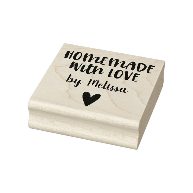 Simple Stylish Homemade With Love Wood Art Stamp (Stamp)