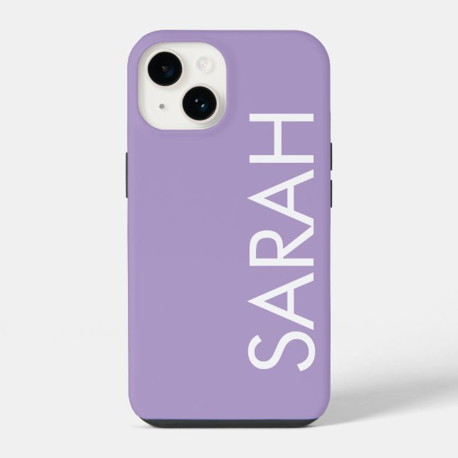 Simple Stylish Modern Classic Name Lavender  iPhone Case (Back)