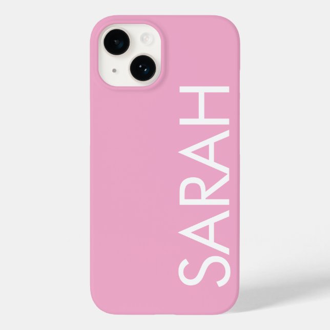 Simple Stylish Modern Classic Name light Pink Case-Mate iPhone Case (Back)