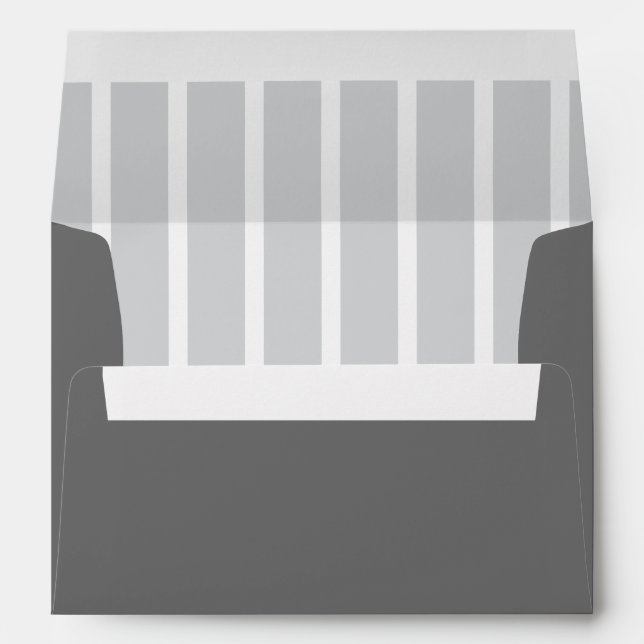 SIMPLE STYLISH MODERN CUSTOM NAME RETURN ADDRESS ENVELOPE (Back (Bottom))