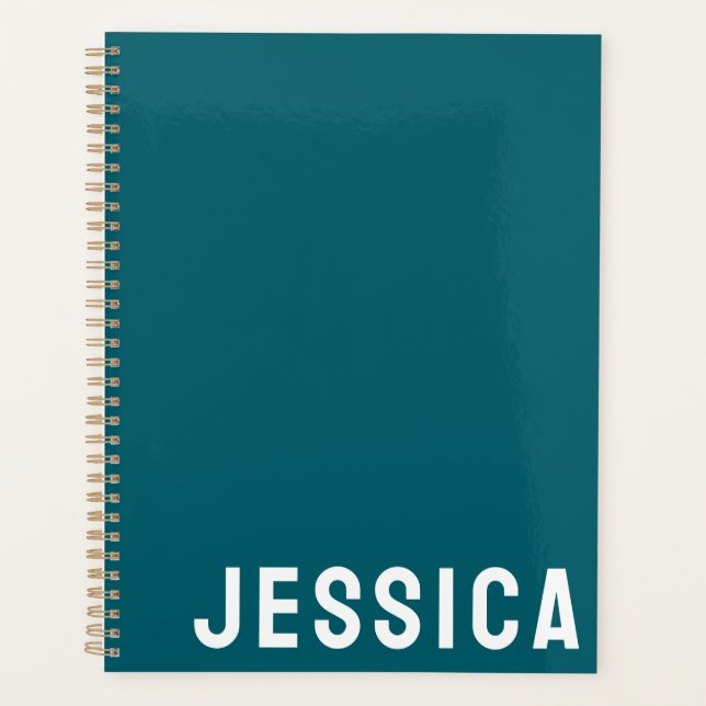 SIMPLE STYLISH MODERN CUSTOMIZED NAME DAILY PLANNER (Front)