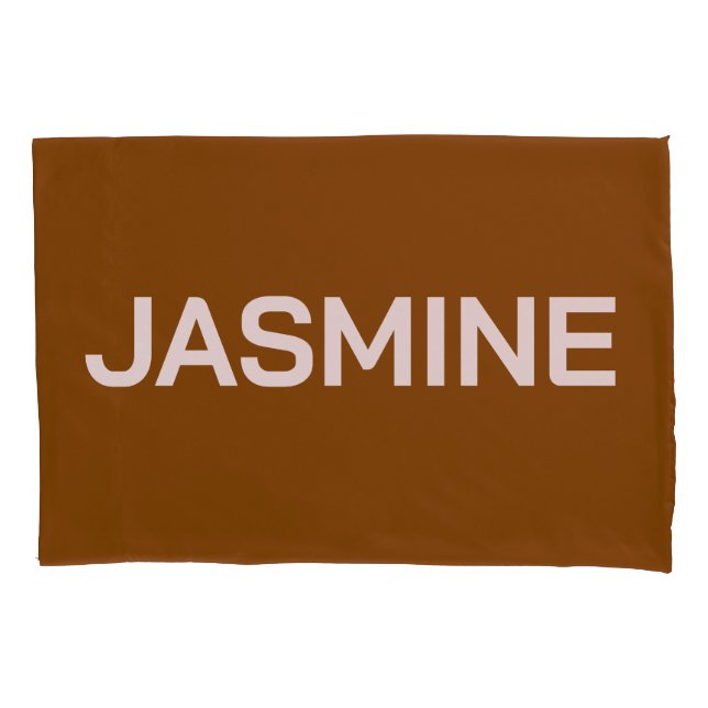 SIMPLE STYLISH MODERN CUSTOMIZED NAME MONOGRAM PILLOWCASE (Front)