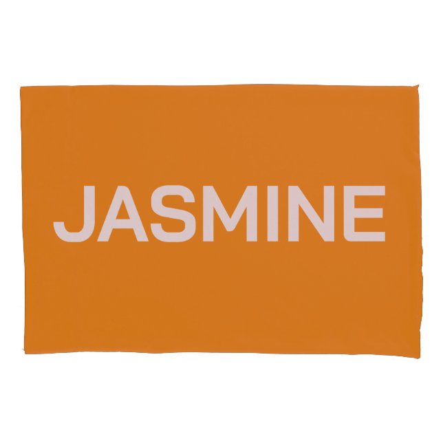 SIMPLE STYLISH MODERN CUSTOMIZED NAME MONOGRAM PILLOWCASE (Front)