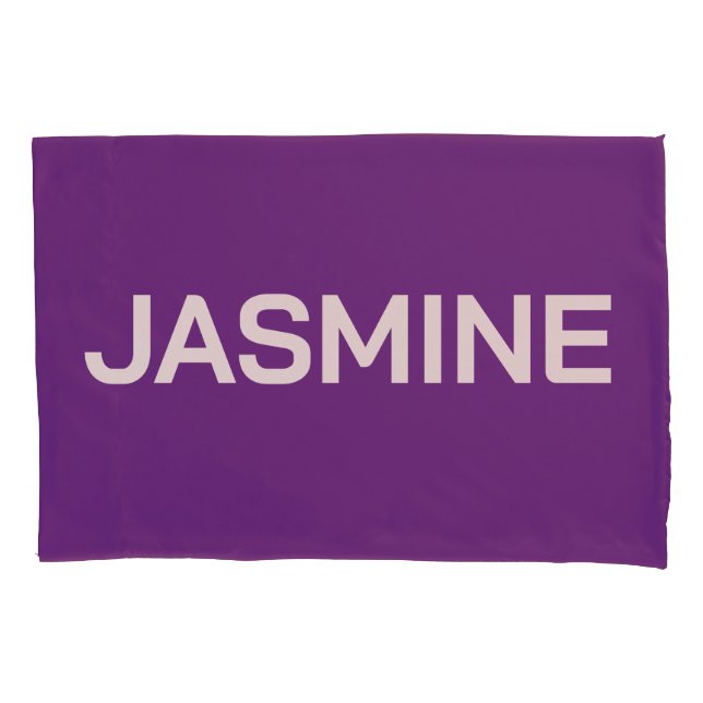 SIMPLE STYLISH MODERN CUSTOMIZED NAME MONOGRAM PILLOWCASE (Front)