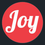 Simple Stylish Modern Minimal Joy Merry Christmas  Classic Round Sticker<br><div class="desc">Simple Stylish Modern Minimal monogram Joy Merry Christmas Classic Round Sticker.</div>