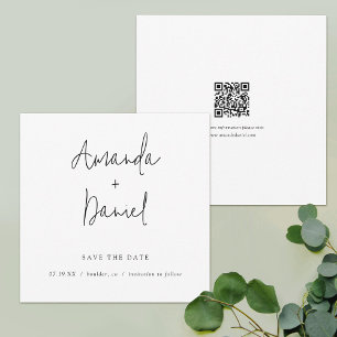 Simple Stylish Modern Minimalist Wedding Save The Date