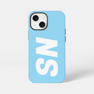 Simple Stylish Modern Name Minimal light Blue iPhone 13 Mini Case
