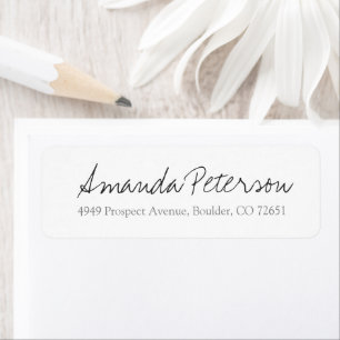 Simple Stylish Modern Script Return Address