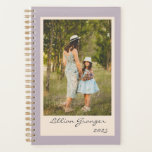 Simple Stylish Muted Lilac Personalized Photo 2025 Planner<br><div class="desc">Plan your days, weeks, and months with ease using this simple and stylish undated planner in a muted desert lilac colour. Featuring space for your favourite photo and personalized with your name, this planner brings a personal touch to your organization. Its flexible undated format allows you to start whenever you...</div>