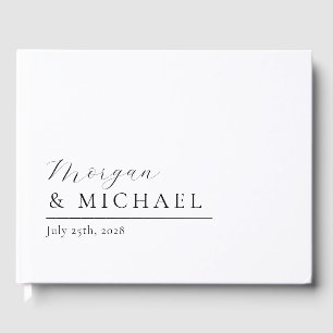 Simple Stylish Names Modern Minimal Wedding Guest Book