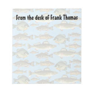 Simple Stylish Nature Fisherman Angler Fish  Notepad