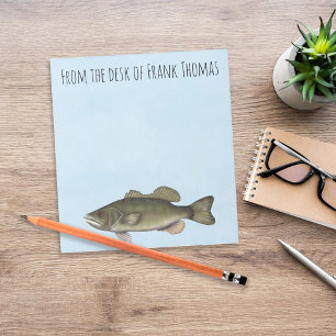 Simple Stylish Nature Fishing Angler Fisherman Notepad