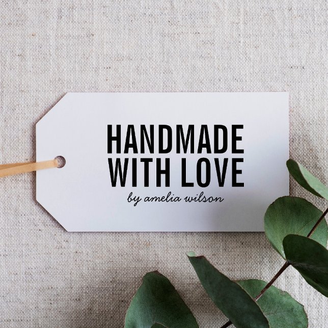 Simple Stylish Personalize Handmade with Love Self-inking Stamp (Creator Uploaded)