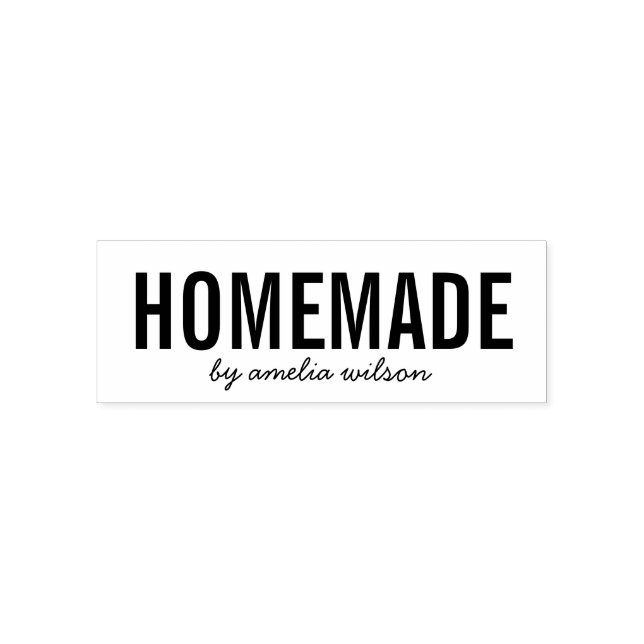 Simple Stylish Personalize with Name Homemade Self-inking Stamp (Design)