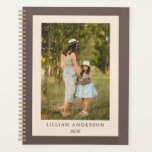 Simple Stylish Personalized Photo Boho Brown Planner<br><div class="desc">Plan your days,  weeks,  and months with this simple and stylish undated coffee brown planner featuring your favourite photo and personalized with your name. Great gift idea.</div>