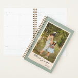 Simple Stylish Sage Green Personalized Photo 2024 Planner<br><div class="desc">Plan your days,  weeks,  and months with this simple and stylish undated desert sage green planner featuring your favourite photo and personalized with your name. Great gift idea.</div>