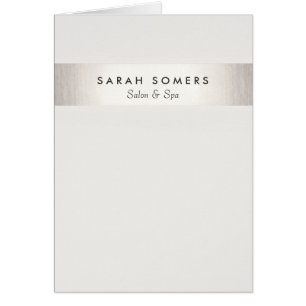 Simple Stylish White Modern FAUX Silver Striped