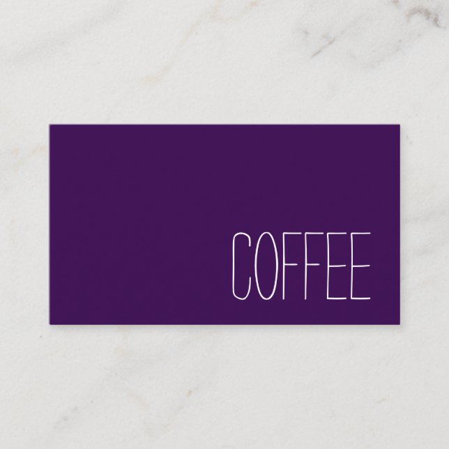 Simple Stymie Word Dark Loyalty Coffee Punch-Card (Front)