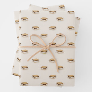Simple Summer Classic Campfire Smores Wrapping Paper Sheet