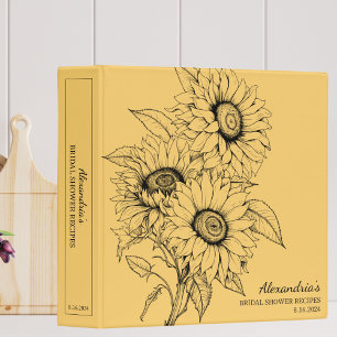 Simple Sunflower Bridal Shower Recipe  Binder