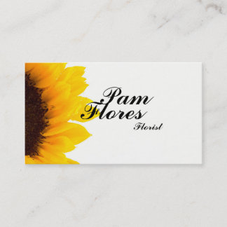 Simple Sunflower Business Cards