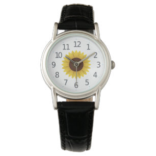 Simple Sunflower Floral Montre Femme