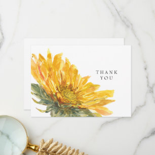 Simple Sunflower Loss of Life Thank You Card