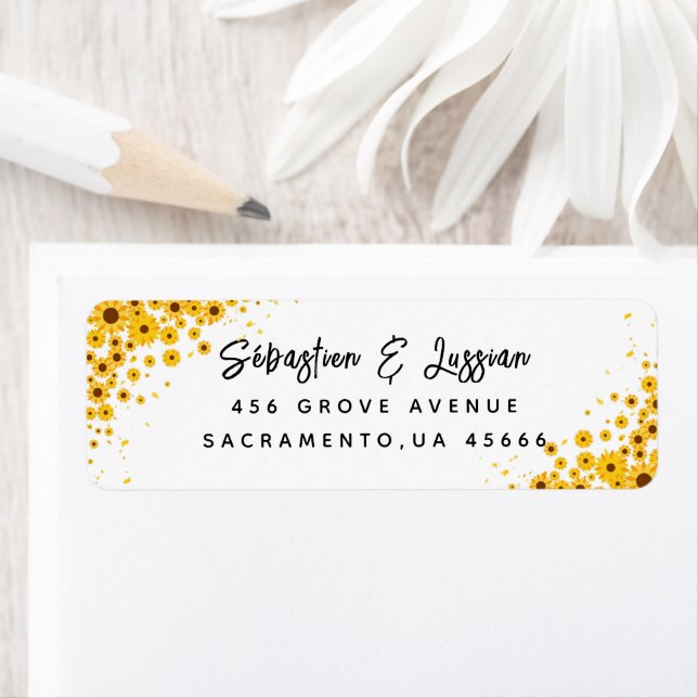 Simple Sunflower Return Address  (Insitu)