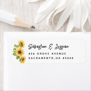 Simple Sunflower Return Address 