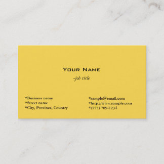 simple, sunlight business card. business card