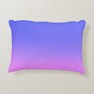 Simple Sunset Ombre Effect Blue & Pink Accent Pillow