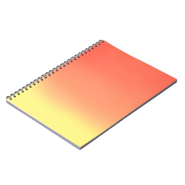 Simple Sunset Ombre Effect orange & yellow Notebook (Left Side)