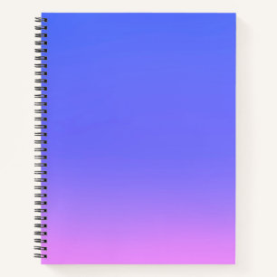 Simple Sunset Ombre Effect Pink & Blue Notebook