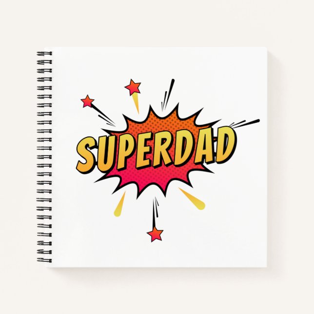 Simple Superdad Comic Retro Pop Art | Notebook (Front)