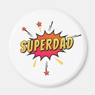 Simple Superdad Comique Retro Pop Art   Magnet