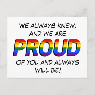 Simple Support for LGBTQ Rainbow Pride  Postcard