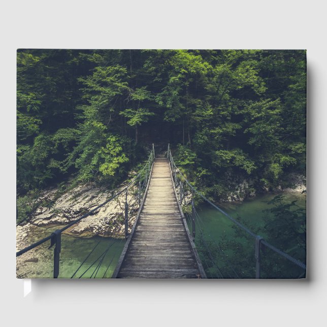 Simple suspension bridge over river Idrijca, Slove Guest Book (Front)