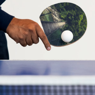 Simple suspension bridge river Idrijca, Slovenia Ping Pong Paddle