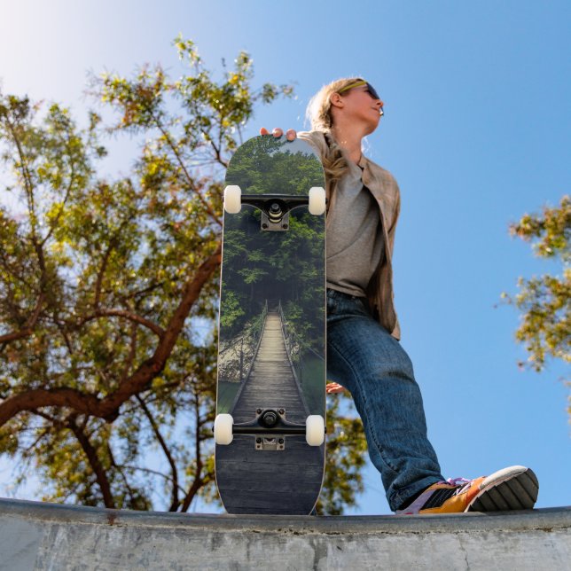 Simple suspension bridge river Idrijca, Slovenia Skateboard (Outdoor 1)