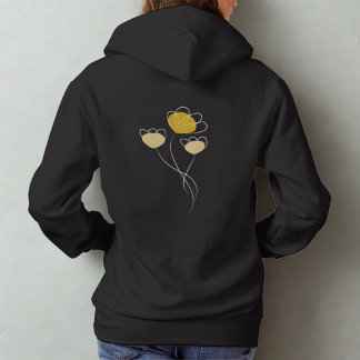 Simple Sweat À Capuche Fille Minimaliste Conçue Fl