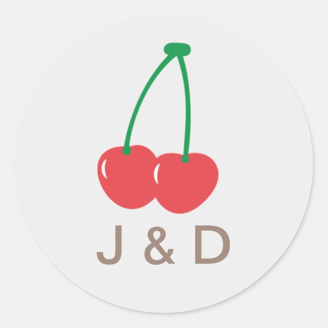 Simple Sweet Cherry Wedding Seal (Front)